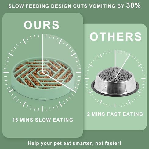 Slow Feeder Dog Bowls Large Medium Breed,Anti-Choking Slow Eating Dog Food Bowl,Non Slip Pet Slower Food Feeding Bowls Large Puzzle Slow Feeder Bloat Stop Maze Dog Dishes,Orange in Saudi Arabia