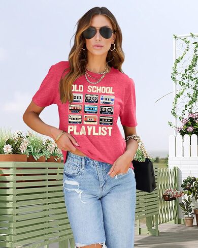 قميص Lazychild 80s للنساء 90s القمصان: THEREL SCHOOL SCHOOLL STRALLIS THERT TAPE CASTETR in Kuwait