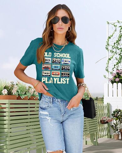قميص Lazychild 80s للنساء 90s القمصان: THEREL SCHOOL SCHOOLL STRALLIS THERT TAPE CASTETR in Saudi Arabia