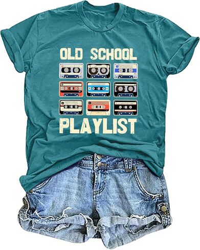 قميص Lazychild 80s للنساء 90s القمصان: THEREL SCHOOL SCHOOLL STRALLIS THERT TAPE CASTETR in Saudi Arabia