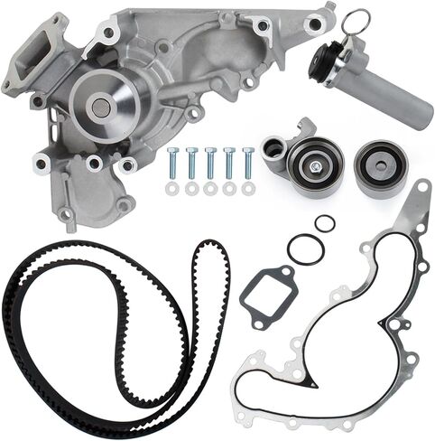 مجموعة حزام توقيت Mitezone مع مضخة المياه متوافقة مع Toyota Tundra Sequoia Land Cruiser 4Runner 2002-2010 LEXUS SC430 GX470 LX470 LS430 GS430 4.3 4.7L V8 يحل محل TKT021 TCKWP298 in Saudi Arabia