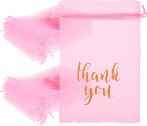 أبيلو 50 PCS أكياس هدايا صغيرة شبكية مع الرباط ، 4 × 6 بوصة حقائب الهدايا لمجوهرات الحلوى ، دش زفاف الزفاف ، حفل استحمام الطفل لصالح in Kuwait