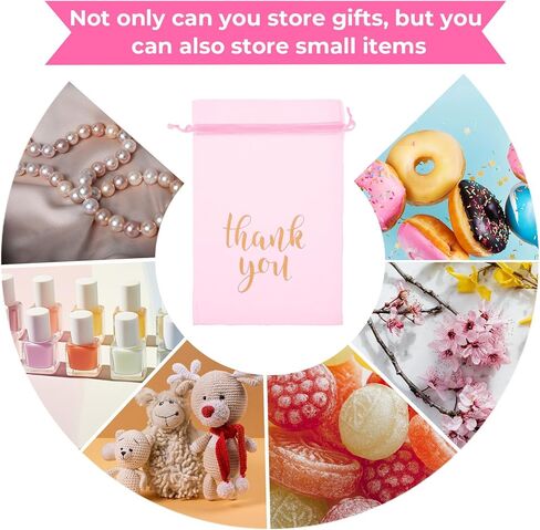 أبيلو 50 PCS أكياس هدايا صغيرة شبكية مع الرباط ، 4 × 6 بوصة حقائب الهدايا لمجوهرات الحلوى ، دش زفاف الزفاف ، حفل استحمام الطفل لصالح in Kuwait