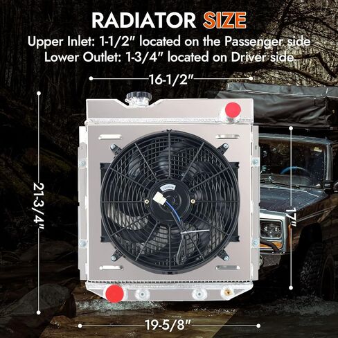 CU251 3 Row Aluminum Radiator for 1960-1966 Ford Mustang Falcon Ranchero Radiador for 1964-1965 Mercury Comet 2.4L 2.8L 3.3L L6 4.7L V8 GAS Downflow Radiators 1961 1962 1963 61 62 63 64 65 in Saudi Arabia