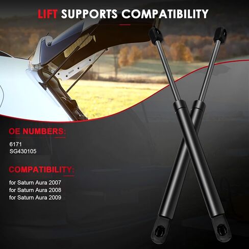 Rear Hatch Lift Supports Liftgate Struts Tailgate Shocks Trunk Gas Springs Replacement Parts Compatible with 6171 SG430105 for 2007 2008 2009 Saturn Aura in Saudi Arabia