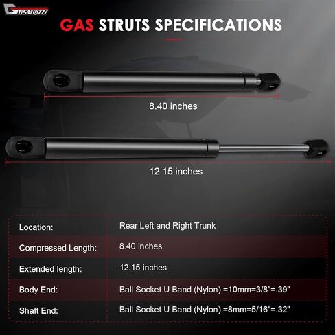 Rear Hatch Lift Supports Liftgate Struts Tailgate Shocks Trunk Gas Springs Replacement Parts Compatible with 6171 SG430105 for 2007 2008 2009 Saturn Aura in Saudi Arabia