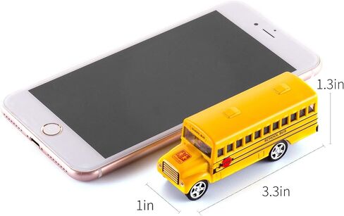 KIDAMI Double Decker Bus Open Door Die Cast Metal Toy Cars Pull Back 5 Pack in Kuwait
