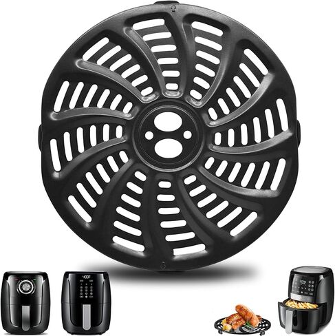 Air Fryer Replacement Parts for Gourmia GAF716 GAF778 GAF798 7 QT Air Fryer, Oval 8.97''*8.97'' Food Grade Stainless Steel Air Fryer Accessories Grill Pan Grill Plate Crisper Plate Tray Rack in Kuwait