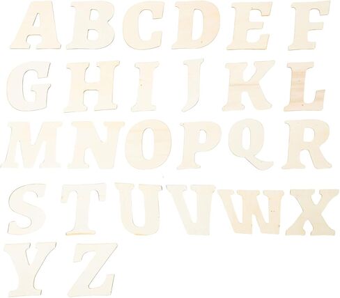 170 pcs 3in Wooden Lettering Craft Set Cute Letter Shapes for Home Decor and DIY Projects (3IN) in Kuwait