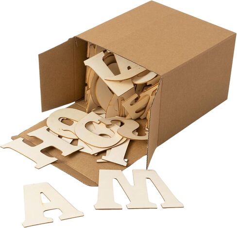 170 pcs 3in Wooden Lettering Craft Set Cute Letter Shapes for Home Decor and DIY Projects (3IN) in Kuwait