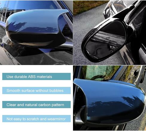 JDMON Compatible with Door Rearview Mirror Cover Cap BMW E90 E91 2008-2011 E92 E93 2010-2013 E87 2008-2011 E81 2010-2012 E82 E88 2010-2013 M3 Style Side Wing Mirror Cover Cap Trim 2PCS (Gloss Black) in Saudi Arabia