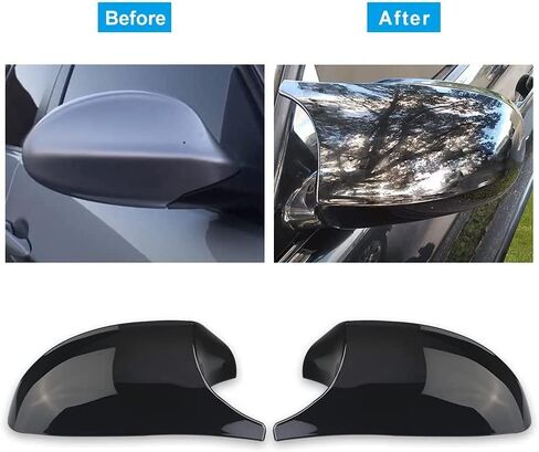 JDMON Compatible with Door Rearview Mirror Cover Cap BMW E90 E91 2008-2011 E92 E93 2010-2013 E87 2008-2011 E81 2010-2012 E82 E88 2010-2013 M3 Style Side Wing Mirror Cover Cap Trim 2PCS (Gloss Black) in Saudi Arabia