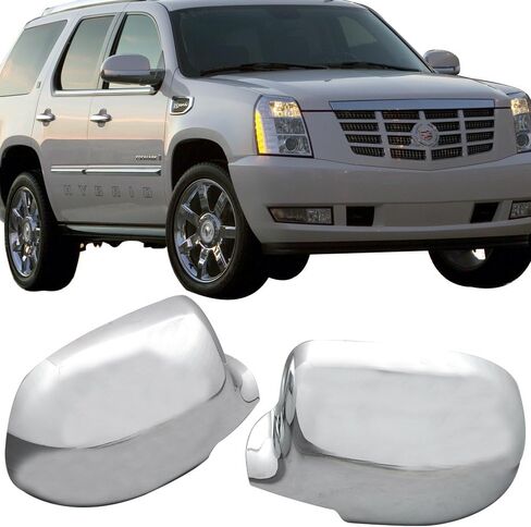 Mirrors Cover Compatible With 1999-2006 CHEVY SILVERADO GMC SIERRA PICK-UP, ABS Chrome Side Mirrors Cover Left Right by IKON MOTORSPORTS, 2003 2004 2005 in Saudi Arabia