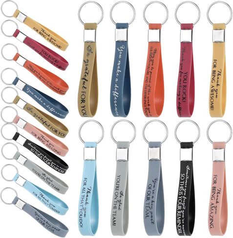20 Pcs Motivational Quote Keychains Gift, Inspirational Quote Keychains Bulk for Women Men Girls, Bulk Thank You Gift Inspirational Silicone Keychains for Office Team Party Favor Gifts Supplies in Saudi Arabia