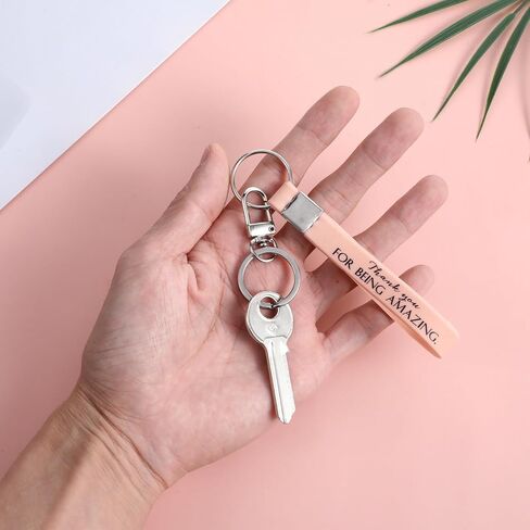 20 Pcs Motivational Quote Keychains Gift, Inspirational Quote Keychains Bulk for Women Men Girls, Bulk Thank You Gift Inspirational Silicone Keychains for Office Team Party Favor Gifts Supplies in Saudi Arabia