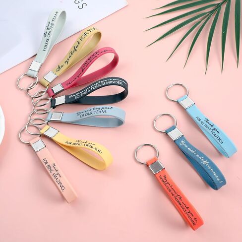 20 Pcs Motivational Quote Keychains Gift, Inspirational Quote Keychains Bulk for Women Men Girls, Bulk Thank You Gift Inspirational Silicone Keychains for Office Team Party Favor Gifts Supplies in Saudi Arabia