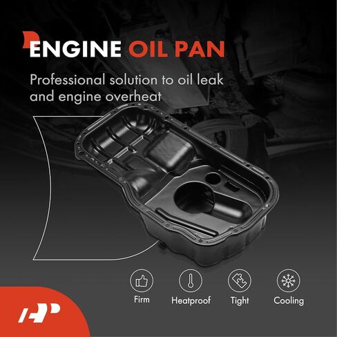 A-Premium Engine Oil Pan Sump with Drain Plug Compatible with Mitsubishi Mirage 1996-2002, 1.8L, Replace # MD318675, MD317963 in Saudi Arabia