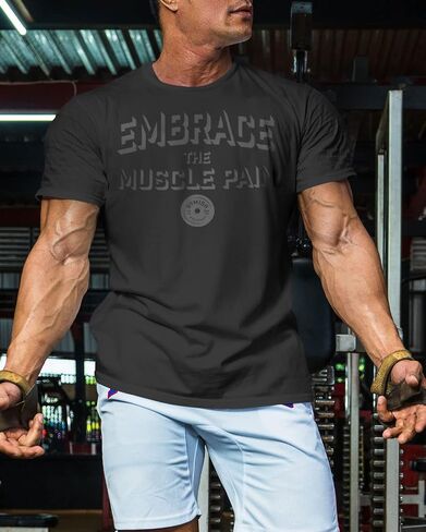 Embrace Muscle Pain Gym Shirt, Work Out Gym Tshirts for Men in Kuwait