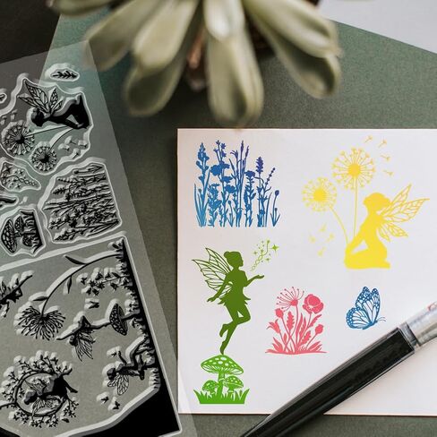 CHGCRAFT Vintage Label Background Clear Stamps Retro Postcard Transparent Stamp Silicone Clear Stamp Seals for Cards Making DIY Scrapbooking Photo Decoration in Saudi Arabia
