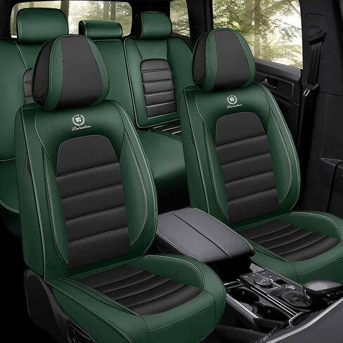 Pickup Seat Covers Custom Fit for GMC Sierra 1500 2500HD 3500HD 2007-2024,Waterproof Leather Seat Cover for Four Seasons,Wear Resistant Seat Cover(Full Set/Black&Coffee) in Kuwait