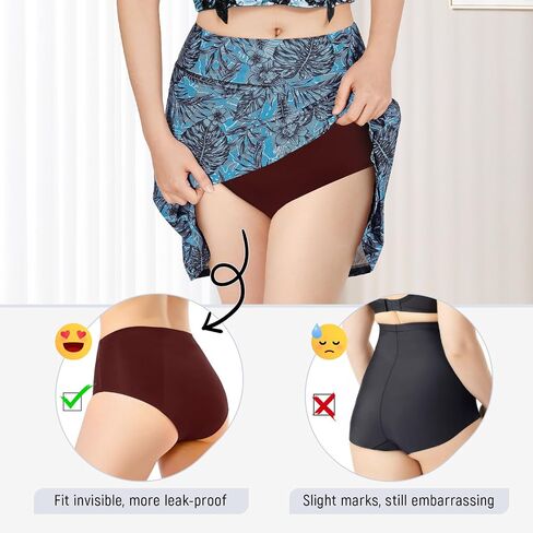 Incontinence Underwear for Women Washable Womens Leak Proof Panties for Bladder Leak 100ml High Absorbency Reusable Incontinence Protective Briefs 3pk-M (2 Red/1 Black) in Kuwait