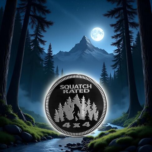 شارة Squatch مصنفة ، شعار السيارة ، 4 × 4 سيارات معدنية Bigfoot Badge 3d Metal Car Badges Round Round Emblem Cars Padge Scals for Jeep Wrangler Oper Tructs SuV in Saudi Arabia