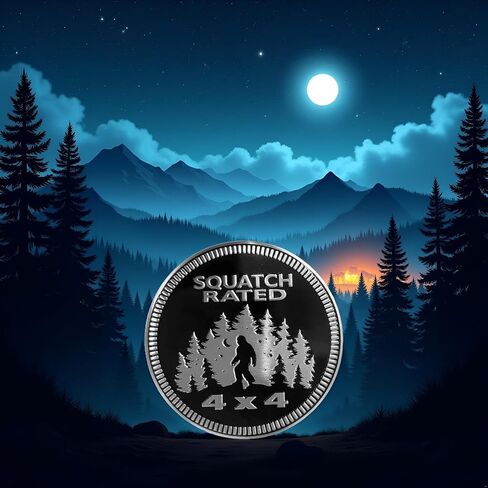 شارة Squatch مصنفة ، شعار السيارة ، 4 × 4 سيارات معدنية Bigfoot Badge 3d Metal Car Badges Round Round Emblem Cars Padge Scals for Jeep Wrangler Oper Tructs SuV in Saudi Arabia