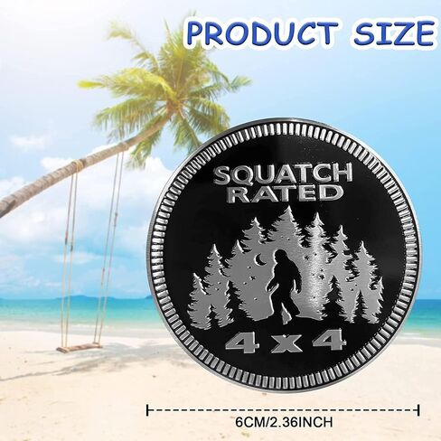 شارة Squatch مصنفة ، شعار السيارة ، 4 × 4 سيارات معدنية Bigfoot Badge 3d Metal Car Badges Round Round Emblem Cars Padge Scals for Jeep Wrangler Oper Tructs SuV in Saudi Arabia