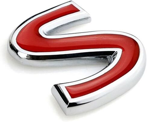 1Pc 3D Metal S Logo Badge Rear Trunk SUV Sport Emblem Accessories Sticker Decal Fit for Q30 Q70 Q50 Q50L Red in Saudi Arabia