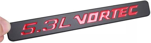 شارات الشارة ثلاثية الأبعاد محرك شارة ثلاثي الأبعاد تتوافق مع 5.3L Vortec 2PCs (أحمر أسود) in Kuwait