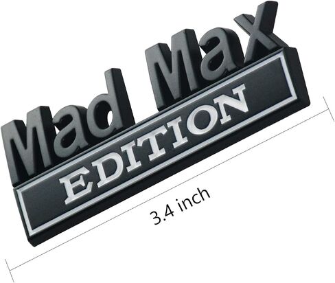 EmbRoom 2PCS Mad Max Edition Car Decal Emblem 3D Letters Badge Truck Adhesive Conservative Stickers, in Saudi Arabia