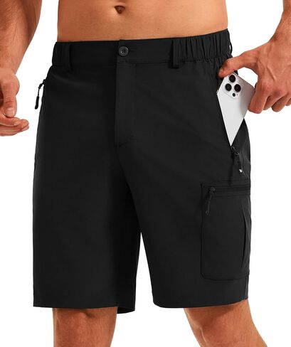 TBMPOY Mens 9 Inch Hiking Cargo Shorts Quick Dry Lightweight Athletic Work Outdoor Sports Short 4 Zip Pockets in Saudi Arabia