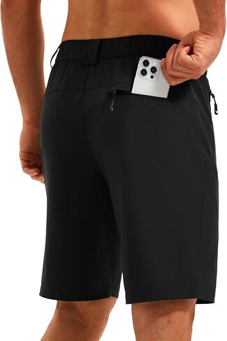 TBMPOY Mens 9 Inch Hiking Cargo Shorts Quick Dry Lightweight Athletic Work Outdoor Sports Short 4 Zip Pockets in Saudi Arabia