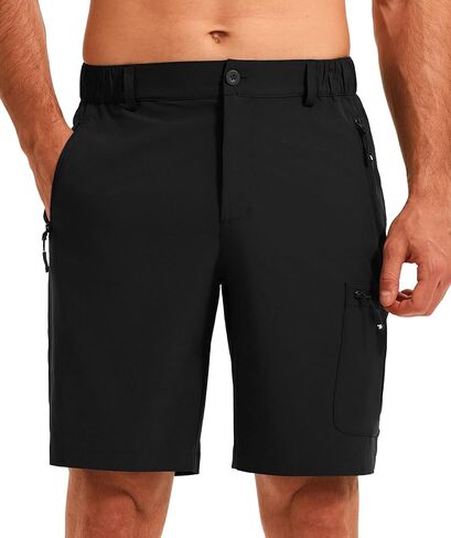 TBMPOY Mens 9 Inch Hiking Cargo Shorts Quick Dry Lightweight Athletic Work Outdoor Sports Short 4 Zip Pockets in Saudi Arabia