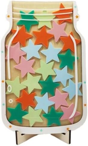 جرة المكافأة المغناطيسية، جرة جيروت ستار مكافأة الجرار الحافزة للطلاب الأطفال من أجل السلوك الإيجابي الجيد في الفصل الدراسي المنزلي، أداة إدارة التدريب الروتيني مع نجوم ملونة in Kuwait