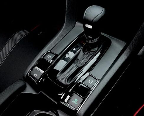 Car Accessories Fit for Honda 10th Gen Civic 2016-2021 Interior Gear Shift Knob Console Panel Trims Cover (Glossy Black) 2PCS ABS in Saudi Arabia