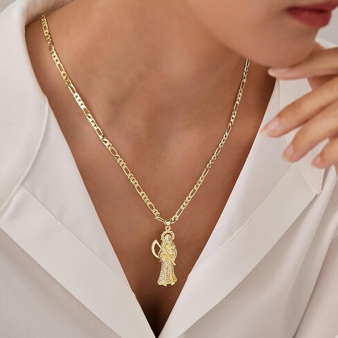 14K Gold Plated Pendant Necklace Pave Crystal Design, Unique Statement Jewelry for Men & Women, Faith-Inspired Gift in Kuwait