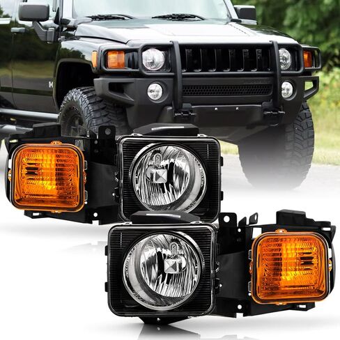 Acanii - لعام 2006 2007 2008 2009 2010 Hummer H3 09-10 H3T المصابيح الأمامية المصابيح الأمامية المصابيح الأمامية. in Saudi Arabia