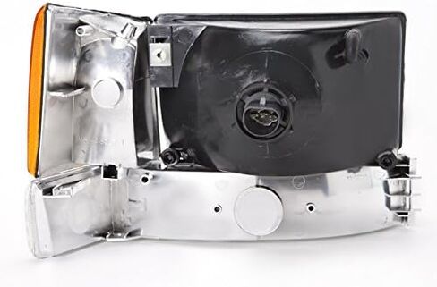 المصابيح الأمامية المصابيح الأمامية Chrome Halogen Halogen تتوافق مع Jeep Grand Cherokee 1993-1996 تشمل السائق الأيسر وجانب الراكب الأيمن مجموعة 6 قطعة in Saudi Arabia