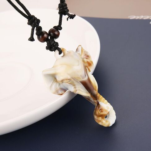 STWTR Adjustable Resin Elephant Hemp Rope Necklace, Maori Tribe Pendant, Lucky Jewelry in Saudi Arabia