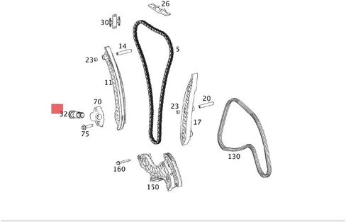 Timing Chain Tensioner A2710500911 2710500911 For Mercedes-Benz M271 C180 C200 C230 E200 E230 CLK200 SLK200 W204 W211 R171 in Saudi Arabia