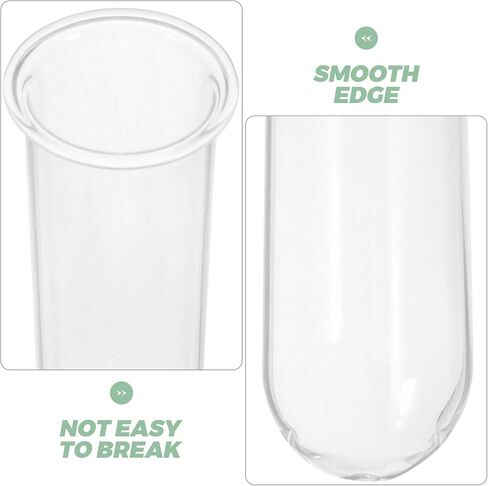 أنابيب انتشار مصنع Popetpop 4pcs اختبار أنبوب الزجاج إن أنبوب الزهور بديل واضحة إن مزهرية الزهور المائية لزينة سطح المكتب المنزلي in Saudi Arabia