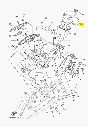 Generic OEM Glove Box Assembly F2X-U1708-00-00 متوافق مع Yamaha Waverunner GP1800 VX VXC VCR Cruiser Limited Deluxe in Kuwait