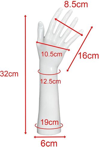 Jewelry Display Holder Bracelet Gloves Ring Display Stand Ring Holder Female Mannequin Hand for Countertop Photograph Props Shows Tabletop in Kuwait