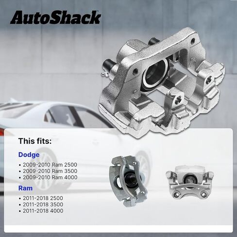 Autoshack Front Left Brake Caliper Assembly مع استبدال قوسين لعام 2009-2018 RAM 2500 3500 5.7L 5.9L 6.4L 6.7L V8 4WD RWD SIDE BC3100 in Saudi Arabia