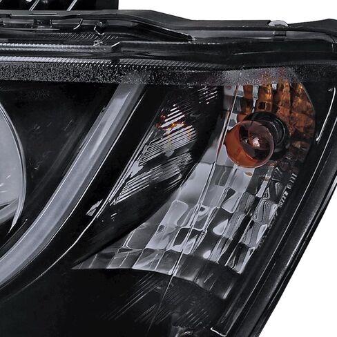 مواصفات ضبط المصابيح LED LED LED BAR أسود دخان الإسقاط الأمامية متوافقة مع 2008-2009 Pontiac G8 ، Left + Pair Pair Assembly Assembly in Saudi Arabia