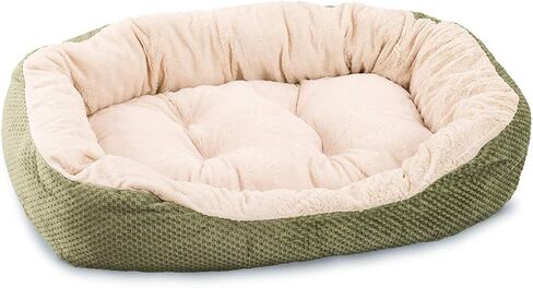 Sleep Zone Checkerboard Napper Pet Bed 20x20 / Chocolate - Pet Bed for Cats and Small Dogs - Attractive, Durable, Comfortable, Washable. By SPOT in Saudi Arabia