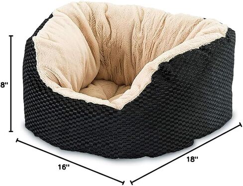 Sleep Zone Checkerboard Napper Pet Bed 20x20 / Chocolate - Pet Bed for Cats and Small Dogs - Attractive, Durable, Comfortable, Washable. By SPOT in Saudi Arabia