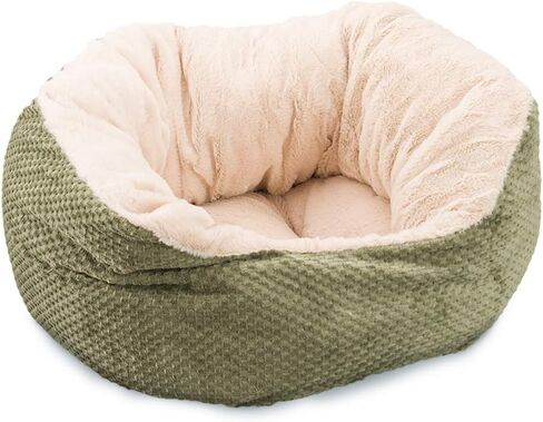Sleep Zone Checkerboard Napper Pet Bed 20x20 / Chocolate - Pet Bed for Cats and Small Dogs - Attractive, Durable, Comfortable, Washable. By SPOT in Saudi Arabia