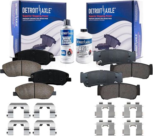 Detroit Axle - Brake Pads for 2007 2008 2009 Hyundai Santa Fe, Front & Rear Ceramic Brake Pads w/Hardware Replacement Brakes in Saudi Arabia